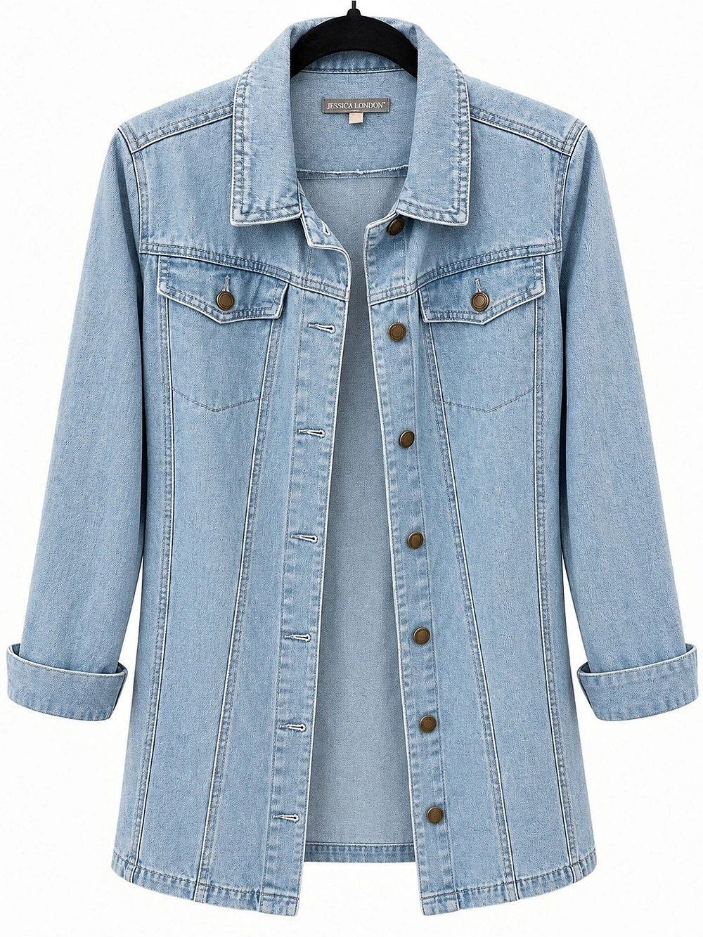 Jessica London Women's Denim Jacket in Blue Size 1X Like New